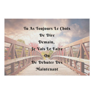 “Le Choix” affiche citation positive Poster