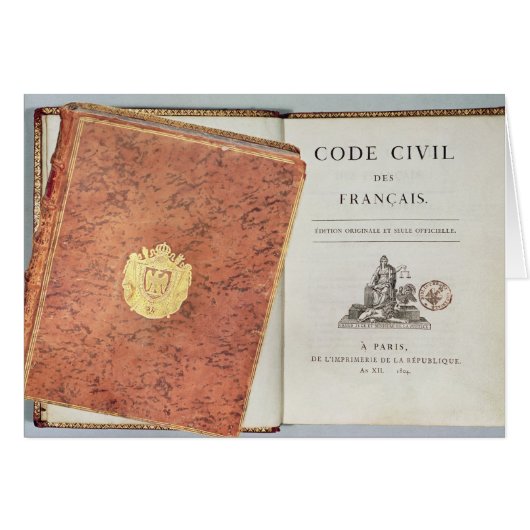 Le Code Civil des Francais' Cards (Front Horizontal)