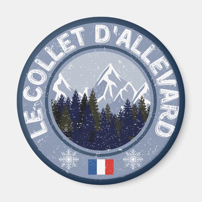 Le Collet D'Allevard Station Ski Magnet (Front)