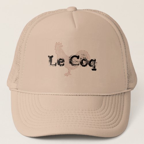 Le coq Hat design with funny play on words