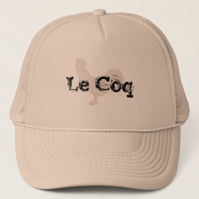 Le coq Hat design with funny play on words (Front)
