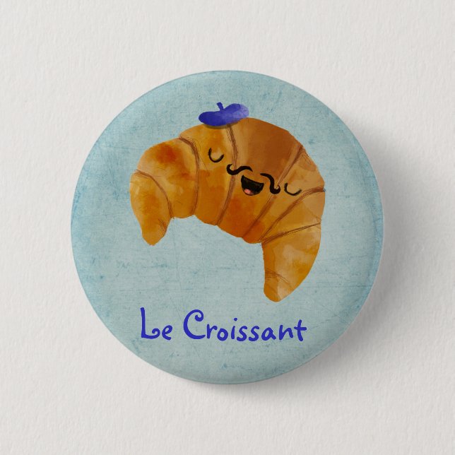 Le Croissant Pinback Button (Front)
