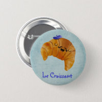 Croissant Badge Reel French Badge Reel Cute Badge Reel Food Badge