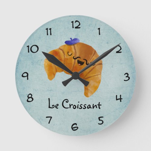 Le Croissant Round Clock