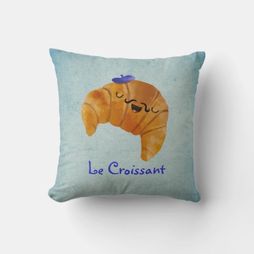 Le Croissant Throw Pillow