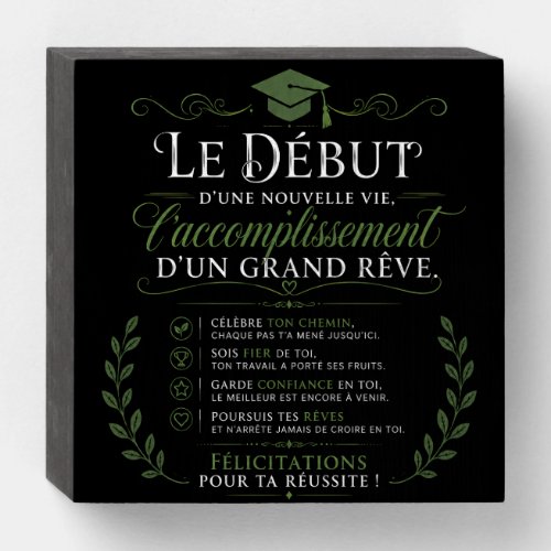 Le debut dune nouvelle Vll Wood Box Sign