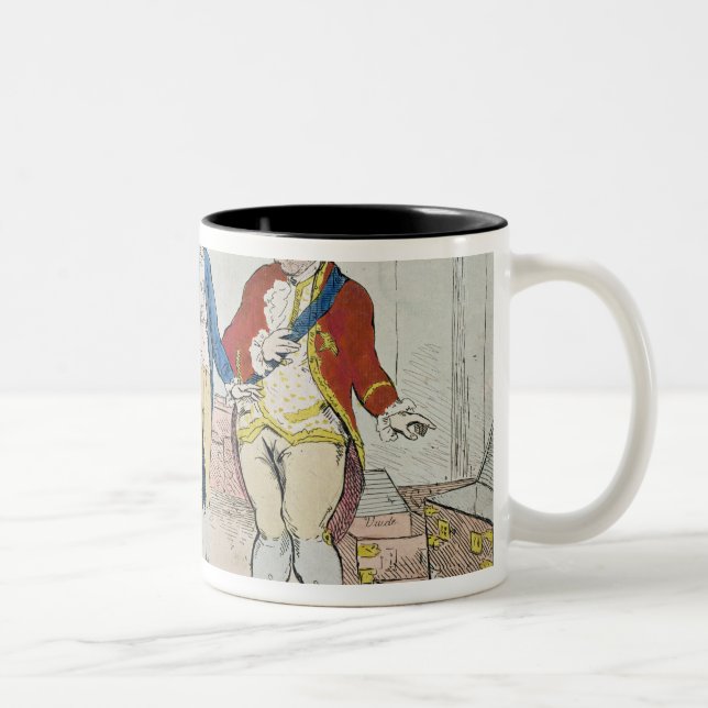 Le Deficit, 1788 Two-Tone Coffee Mug (Right)