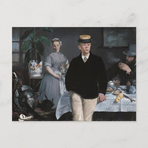 Le Djeuner dans latelier by douard Manet Postcard