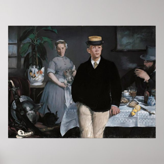 Le Déjeuner dans l'atelier by Édouard Manet Poster (Front)