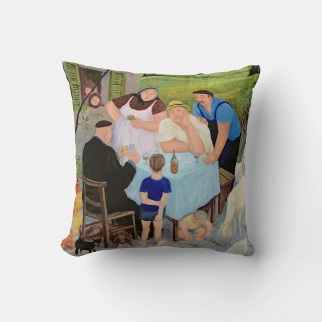 Le Dimanche Throw Pillow (Front)