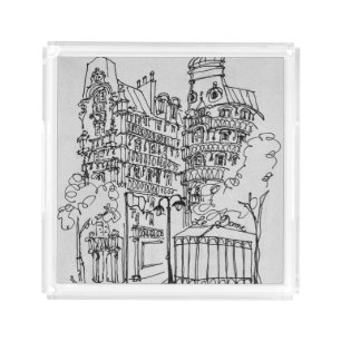 Le Dome on Boulevard Raspail Paris, France Acrylic Tray