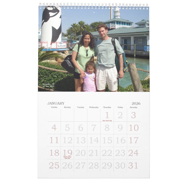 Le family calendar (Jan 2026)