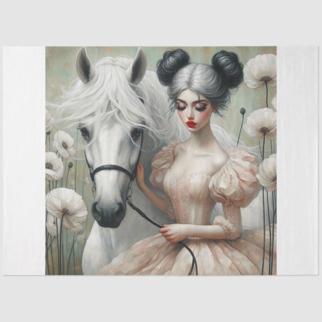 Le Femme, Arabian Mare, "A Dream Fulfilled" Tissue Paper (Front)