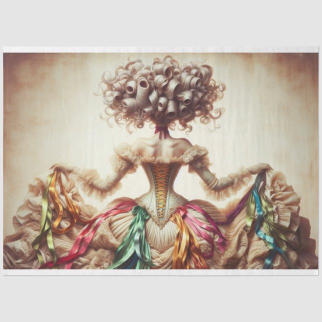 Le Femme Victorian Beauty Romance Fleur Decoupage  Tissue Paper (Front)