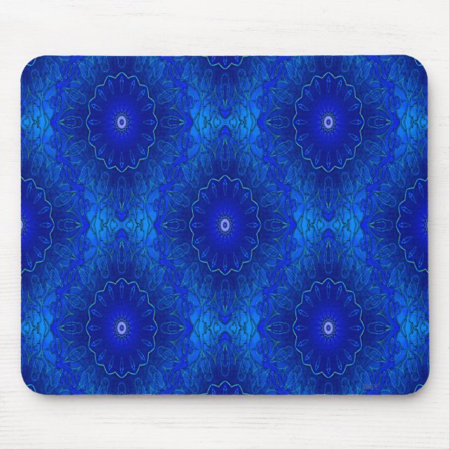 Le Fleurs Bleu... Mouse Pad (Front)