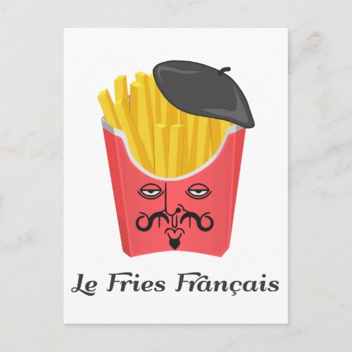 Le French Fries from France Postcard