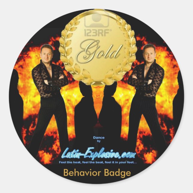 LE Gold Badge Behavior Sticker (Front)