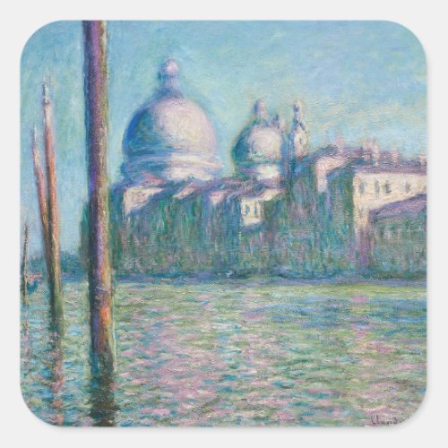 Le Grand Canal Venice _ Claude Monet fine art Square Sticker