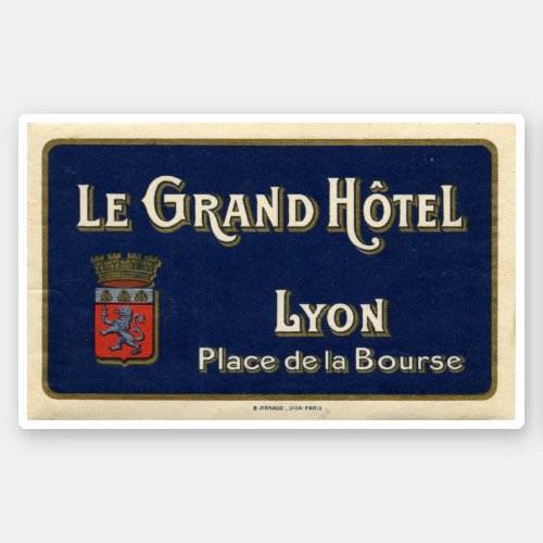 Le Grand Hotel Lyon Sticker
