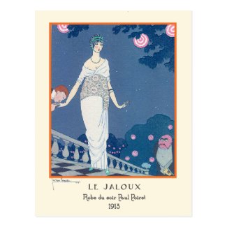 Le Jaloux by Lepape Postcard