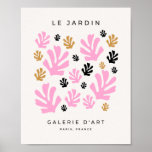 Le Jardin 01 Botanical Pink And Gold Modern Leaves Poster<br><div class="desc">Abstract Retro Botanical Print - Le Jardin - Abstract Leaves – Beige,  Pink,  Gold And Black.</div>