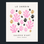 Le Jardin 01 Botanical Pink And Gold Modern Leaves Poster<br><div class="desc">Abstract Retro Botanical Print - Le Jardin - Abstract Leaves – Beige,  Pink,  Gold And Black.</div>