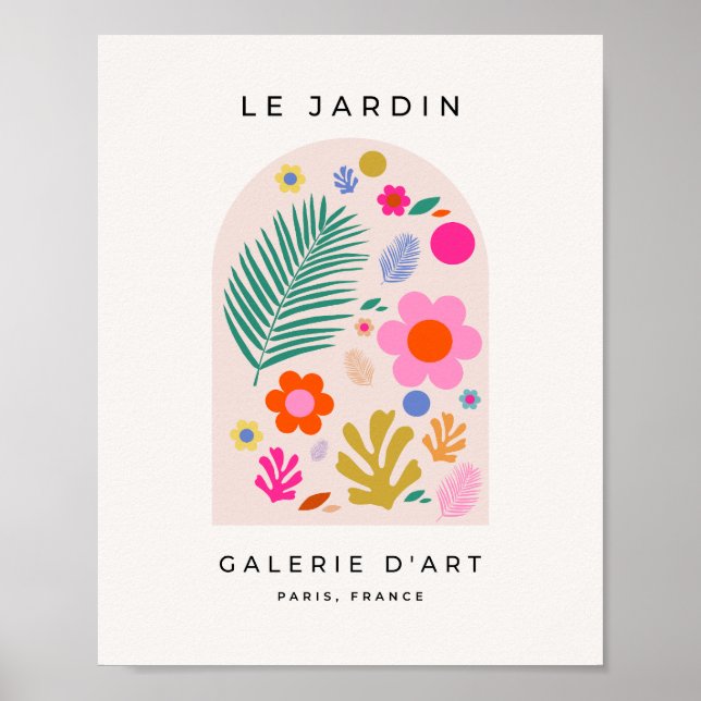 Le Jardin 04 Retro Flowers Modern Floral Poster (Front)