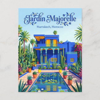 Le Jardin Majorelle Morocco Postcard