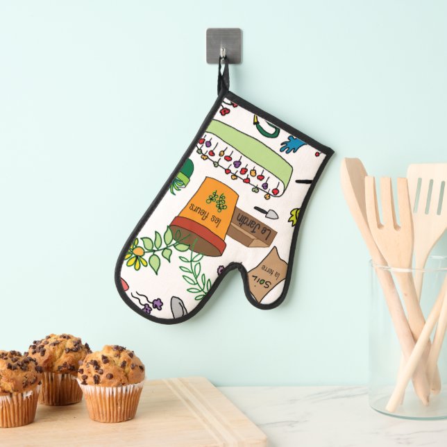 Le Jardin (The Garden) Oven Mitt (Insitu(Hanging))