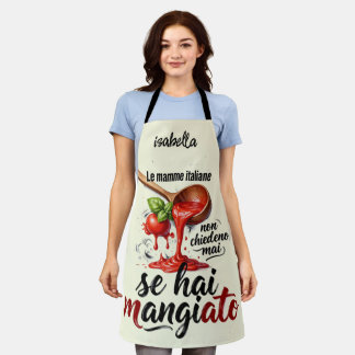 Le Mamme Italiane Funny Italian Mom Kitchen Apron