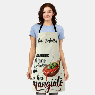 Le Mamme Italiane Funny Italian Mom Kitchen Apron