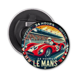 Le Mans 24 Hours Endurance retro Race car Bottle Opener