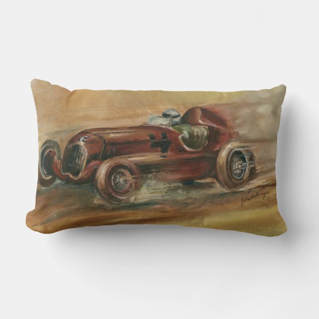 Le Mans Racecar by Ethan Harper Lumbar Pillow (Front)