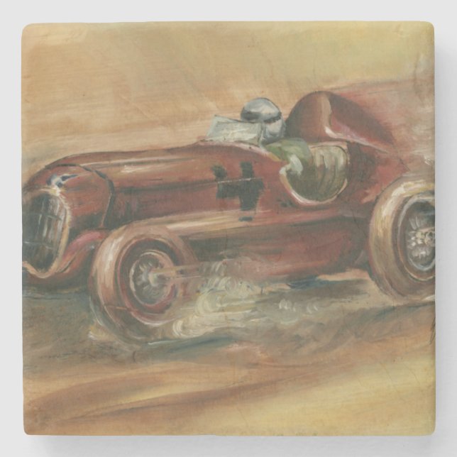 Le Mans Racecar by Ethan Harper Stone Coaster (Front)