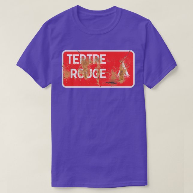 Le Mans Tertre Rouge Rusty Campsite Sign T-Shirt (Design Front)