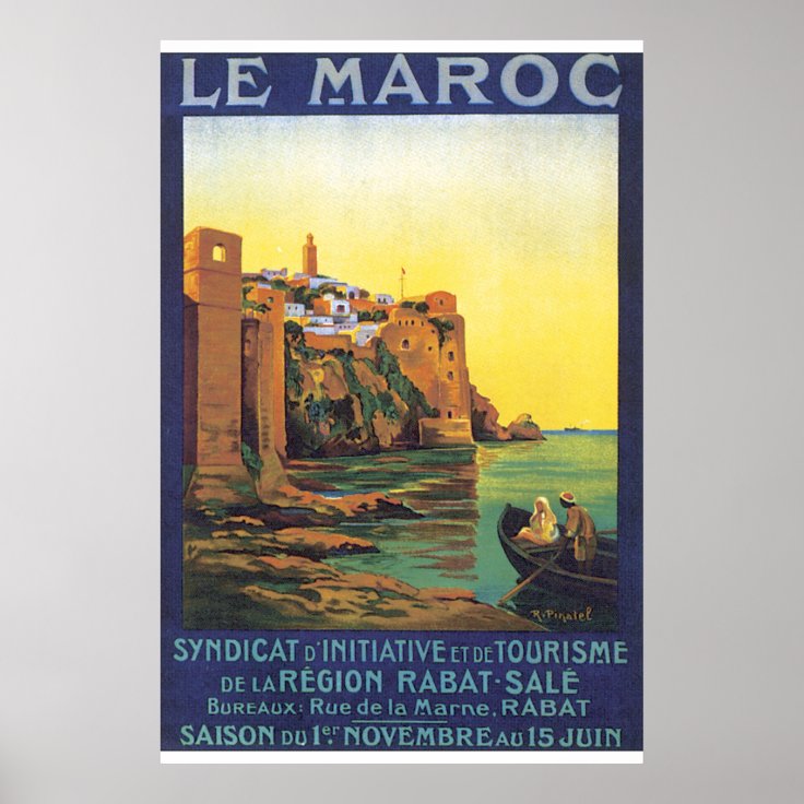 Le Maroc Vintage Travel Poster | Zazzle