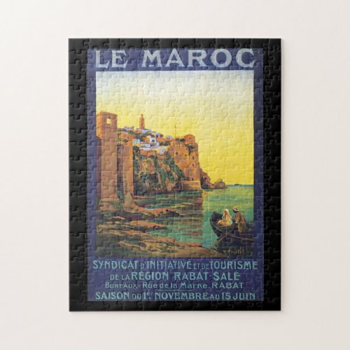 Le Maroc Vintage Travel Poster Jigsaw Puzzle