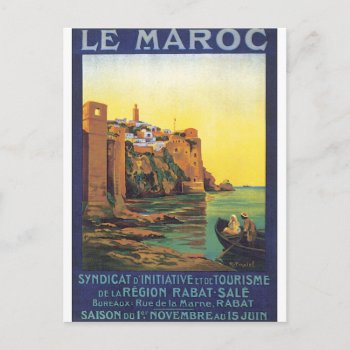 Le Maroc Vintage Travel Poster Postcard by travelpostervintage at Zazzle