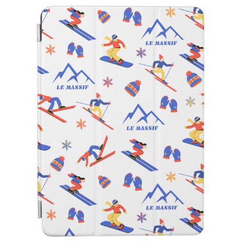 Le Massif de Charlevoix Ski Snowboard Pattern iPad Air Cover