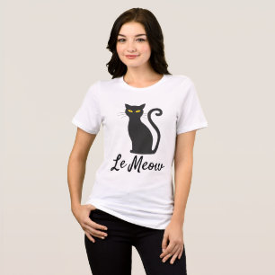 LE MEOW BLACK CAT T-Shirt Tri-Blend Shirt