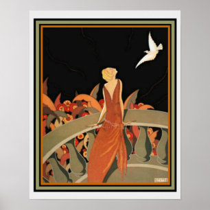 "Le Messager" by Halouze Ca 1925 16 x 20 Poster