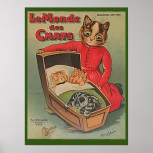 Le Monde des Chats, Louis Wain Art Poster