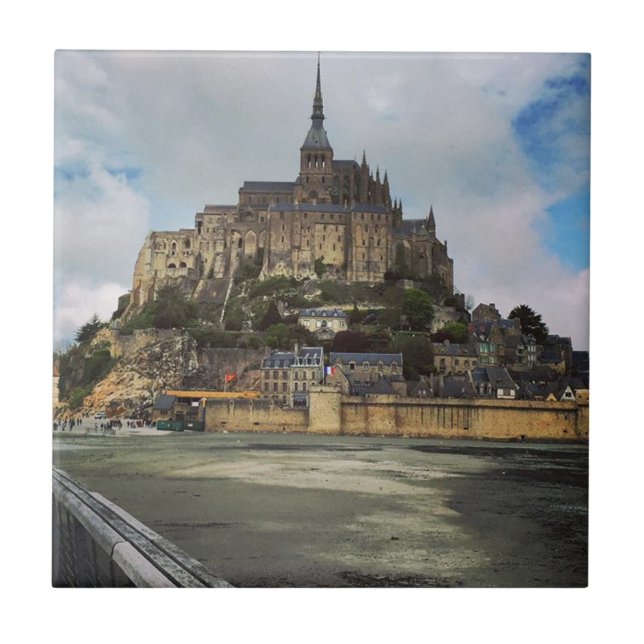 Le Mont-Saint-Michel Ceramic Tile (Front)