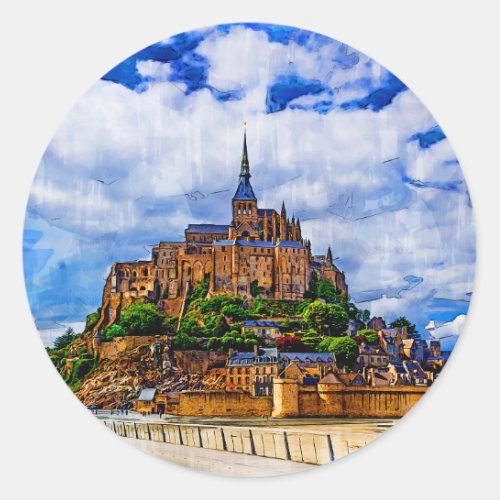 Le Mont Saint Michel Classic Round Sticker