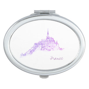 Le Mont Saint Michel France Architecture Compact Mirror