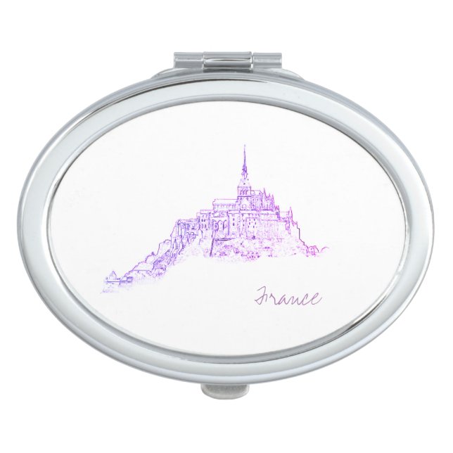 Le Mont Saint Michel France Architecture Compact Mirror (Front)