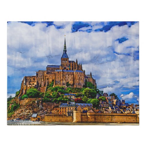 Le Mont Saint Michel France Faux Canvas Print