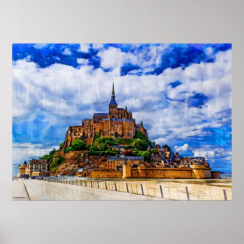Le Mont Saint Michel France Poster