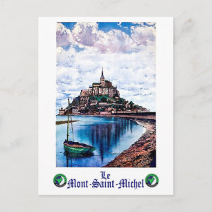 Le Mont-Saint-Michel, Normandy, France, vintage Postcard