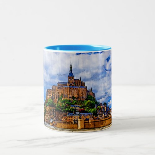 Le Mont Saint Michel Two_Tone Coffee Mug